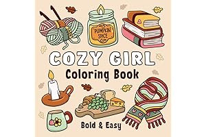 Cozy Girl's Simple Coloring Fun: Hygge-Inspired Coloring Book