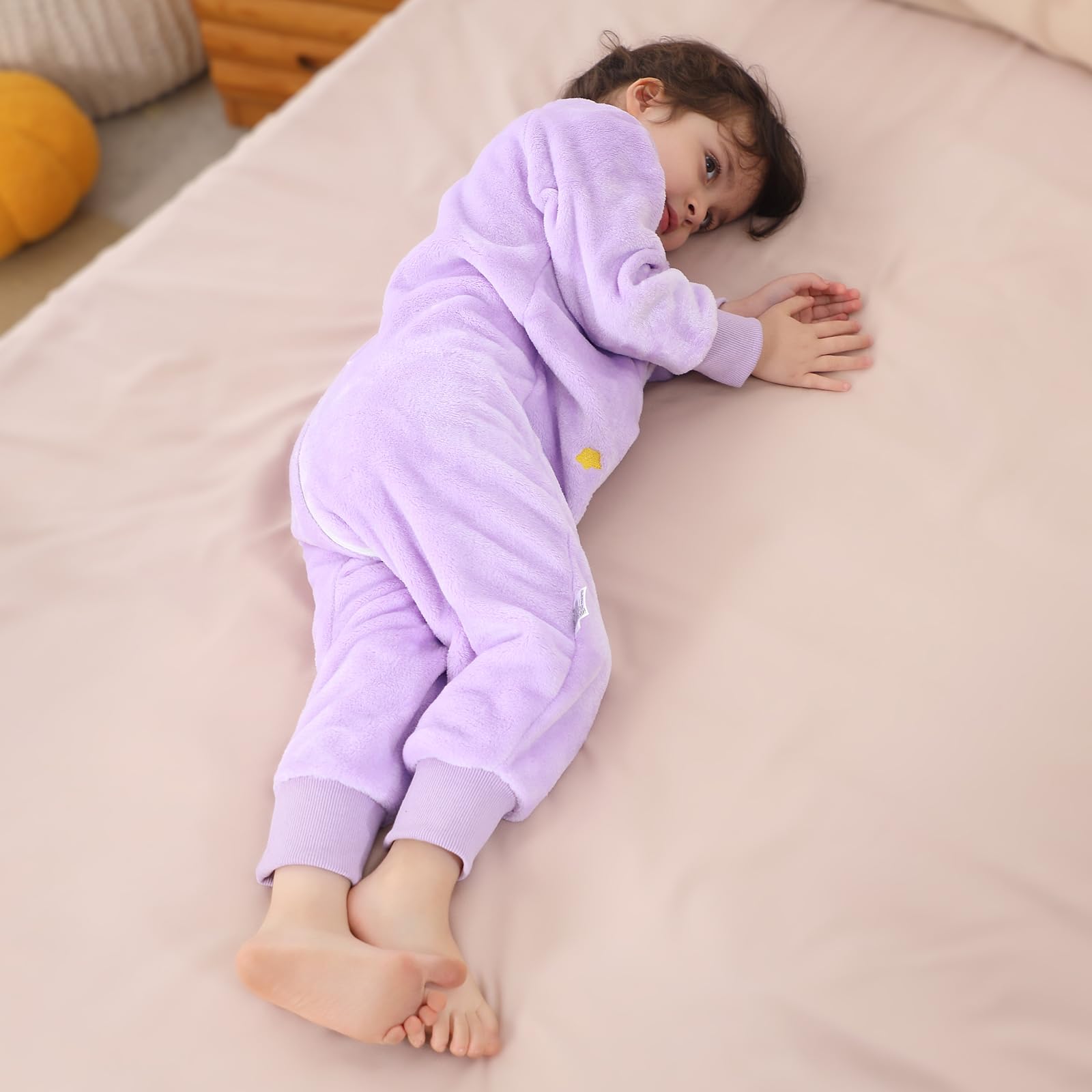 TMEOG Tutine Pigiama Invernale per Bambini e Bambine 1-6 Anni Flanella Maniche Lunghe con Zip