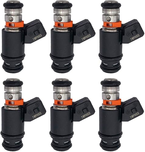 IWP022 Juego de 6 inyectores de combustible de 5 agujeros compatibles con Volkswagen EuroVan 1997 1999-2000, Volkswagen Golf Jetta 021906031D