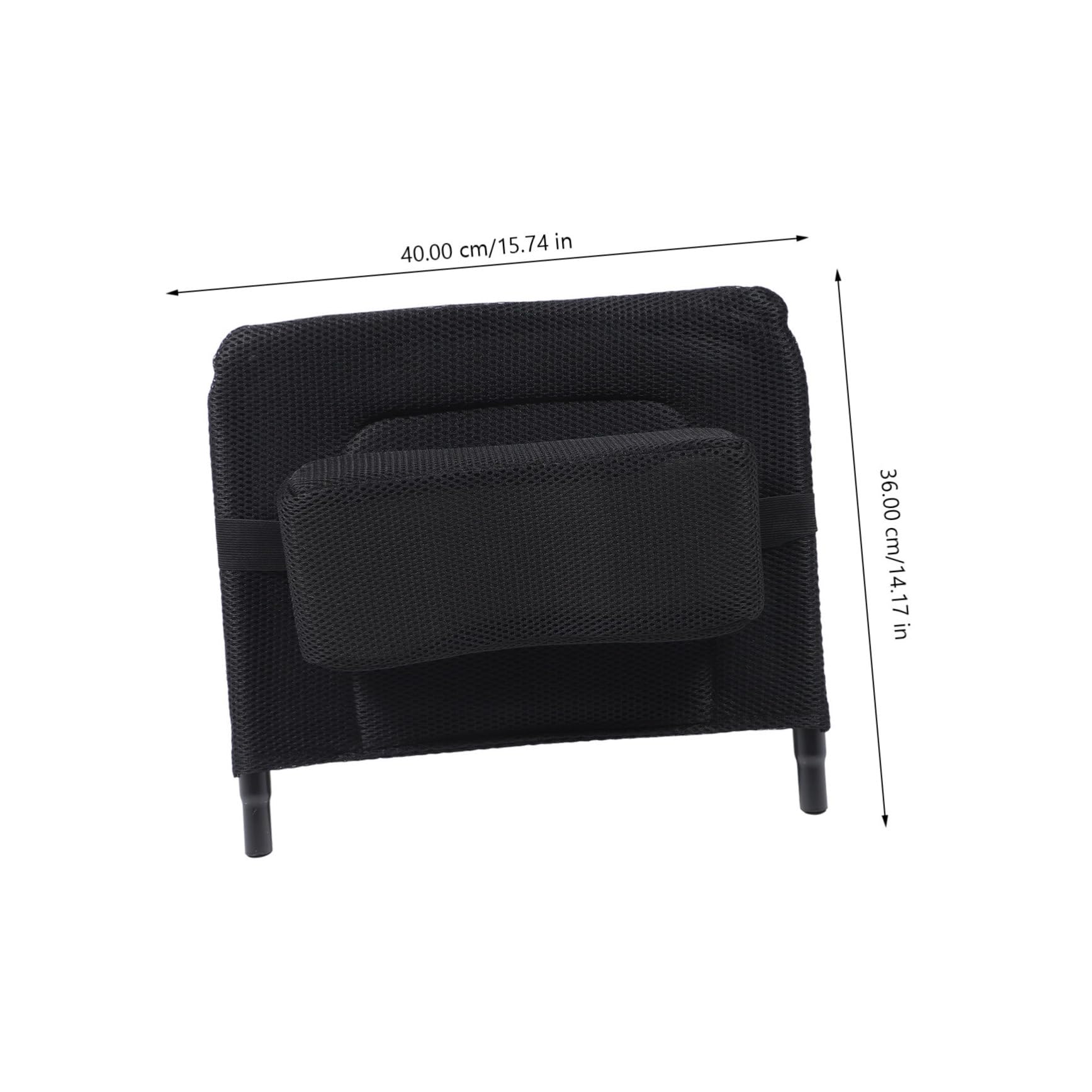 Respaldo Elevable para Silla de Ruedas de Malla, Acero al Carbono | Accesorio Negro, Repuesto Manual para Tipo Respaldo Alto, Acabado de Malla y Confección Delicada