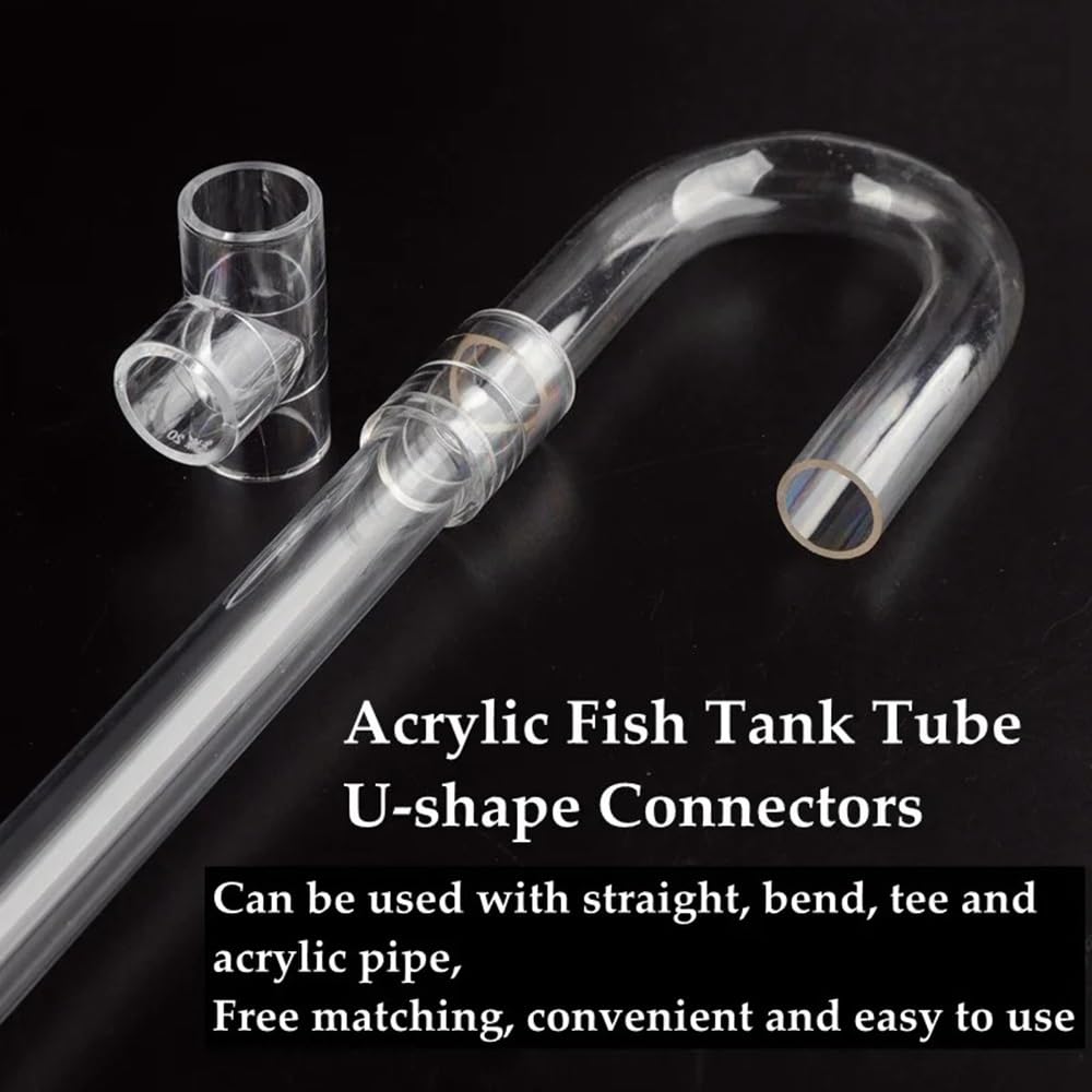 Tubería Acrílica, OD 20~32 Mm Acuario Tanque De Peces Accesorios For Tubos De Aire En Forma De U Tubo En U Transparente Accesorios For Tuberías Acrílicas Conector Acodado(O.D 25mm)