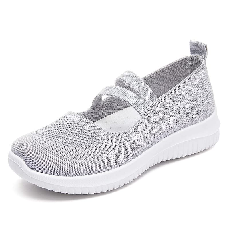 Breathable Woven Women’s Shoes – Soft Sole, Large Size, Comfortable & Stylish| 38 | Grey-image-19