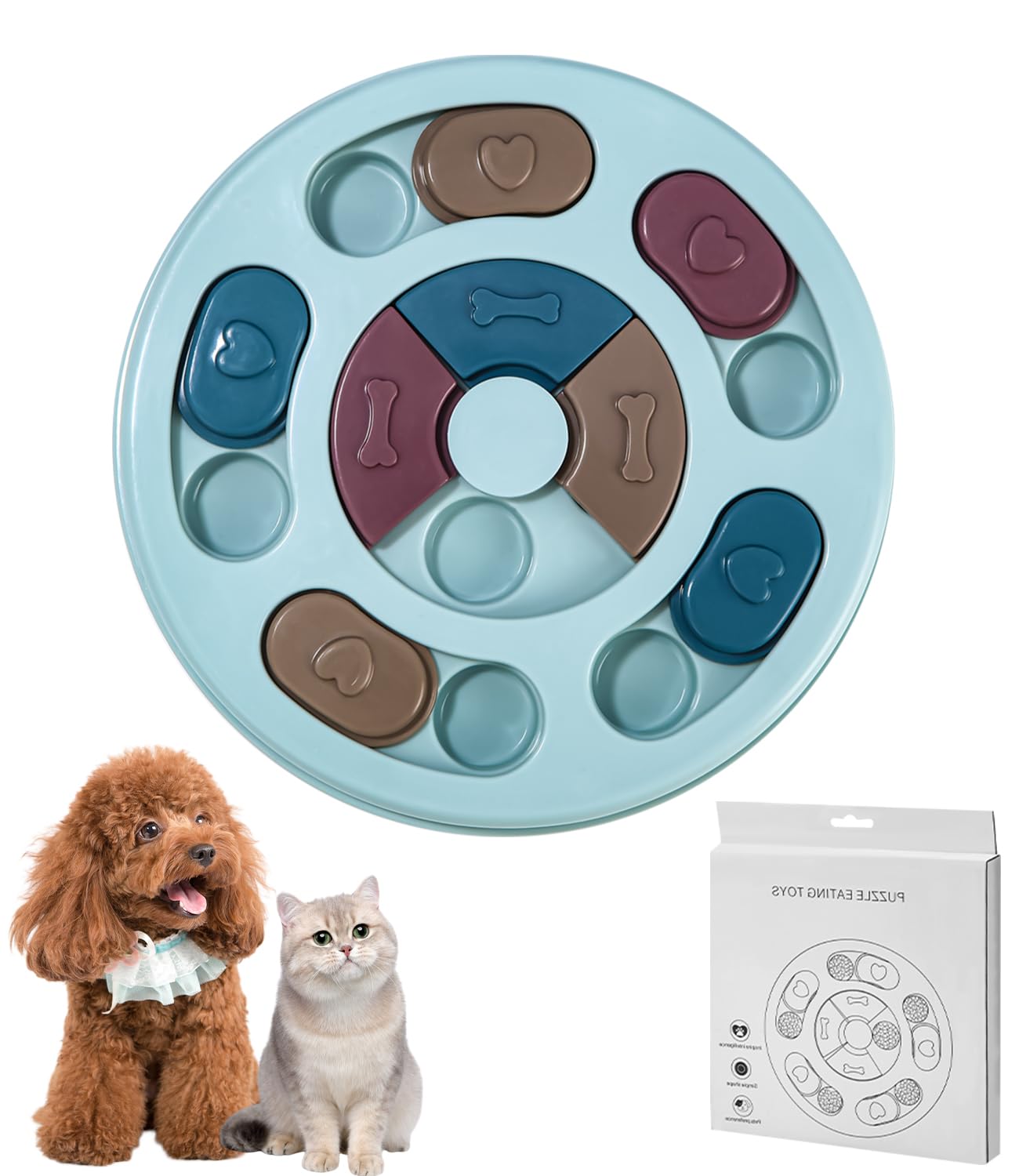 Juguete interactivo para perros, Juguetes para Perros de Comida Lenta juguetes para perro,Perros accesorios de inteligencia y estimulación,Juguete educativo,Juguetes para mascotas pequeñas y medianas