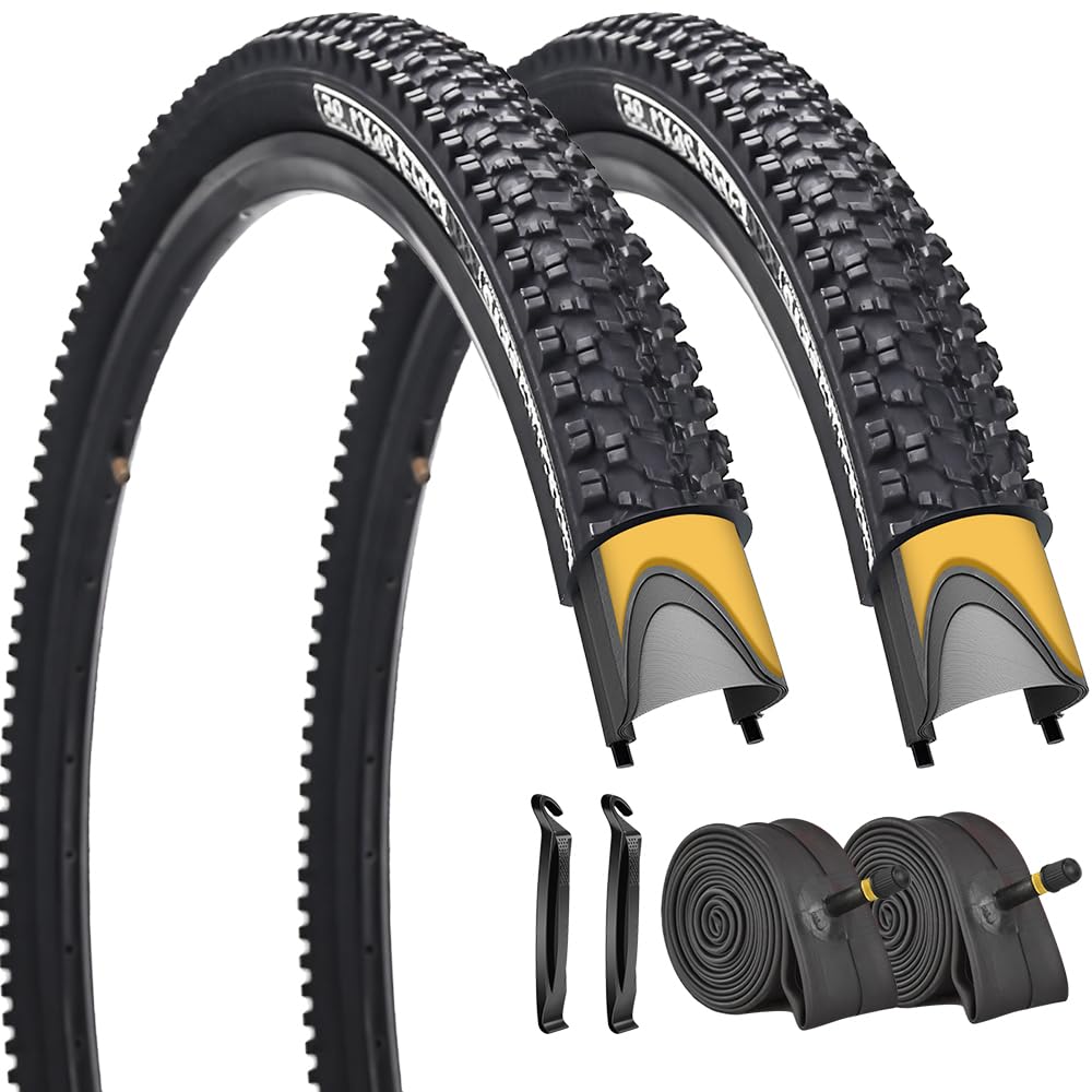 SIMEIQI 1 or 2 Pack 24"/26"/27.5"x1.95" Bike Tires with 3mm Anti-Puncture Layer for Mountain Bicycle Tyres with or Without 24"/26"/27.5"x1.75"/2.125"