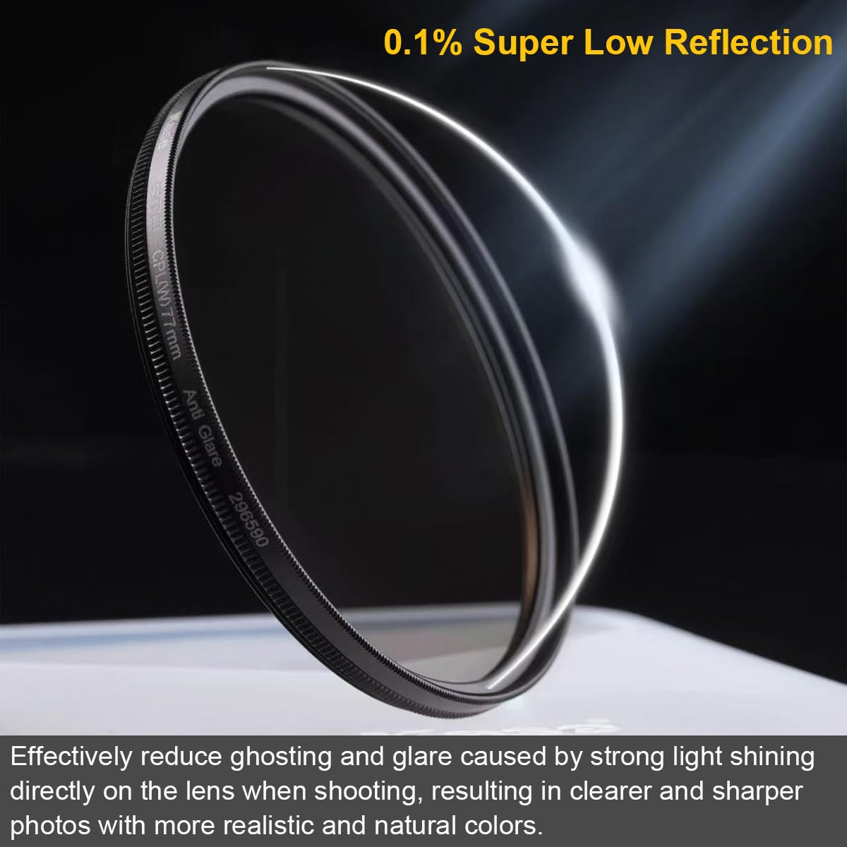 Kase Filtre polarisant circulaire CPL III 82 mm avec réflectivité ultra-faible 0,1 %, verre optique multicouche HD 28, filtre polarisant ultra fin pour objectif d'appareil photo