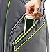 Izzo Golf Izzo Ultra-Lite Cart Golf Bag With Single Strap & Exclusive Features, Gray/Lime, 35’’ x 14’’ x 11’’
