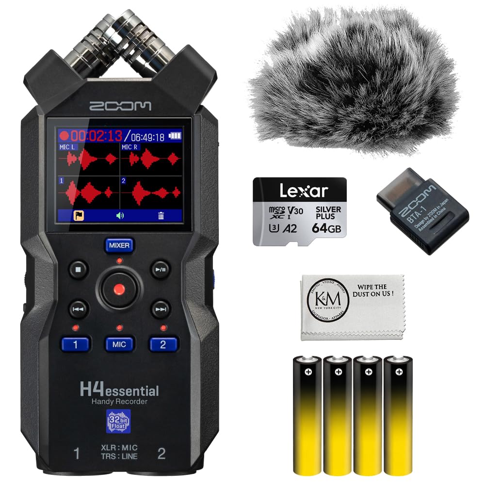 Amazon.com: Zoom H4essential 4-Track 32-Bit Float Portable Audio