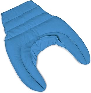 HWS - Cojín cervical térmico para microondas y horno, color azul claro