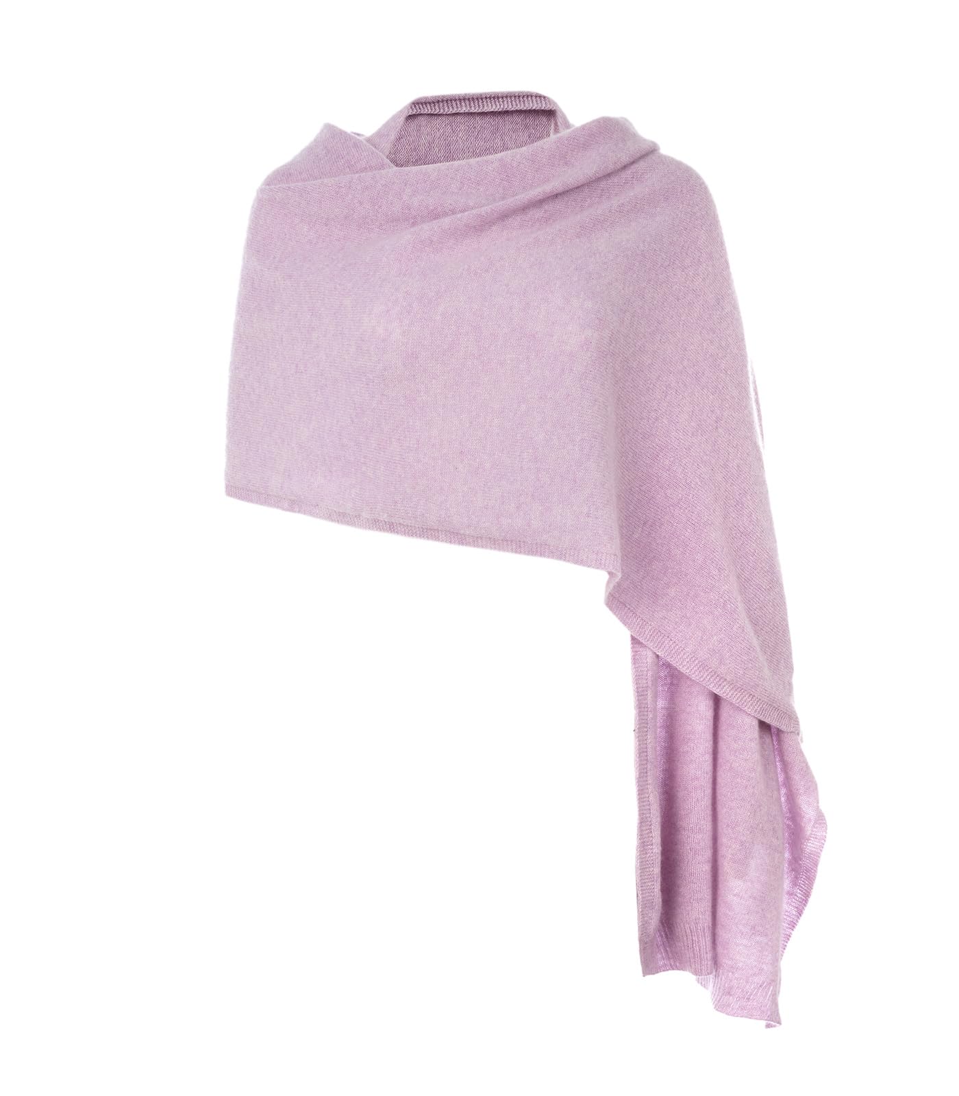 Embouro Women's Lavender 100% Cashmere Pashmina Shawl For Knitted Pure Cashmere Scarf Stole For Winter (Lavender)