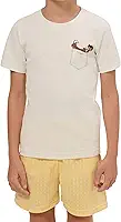 Pijama Masculino Manga Curta Xadrez Salsicha Infantil Bela Notte