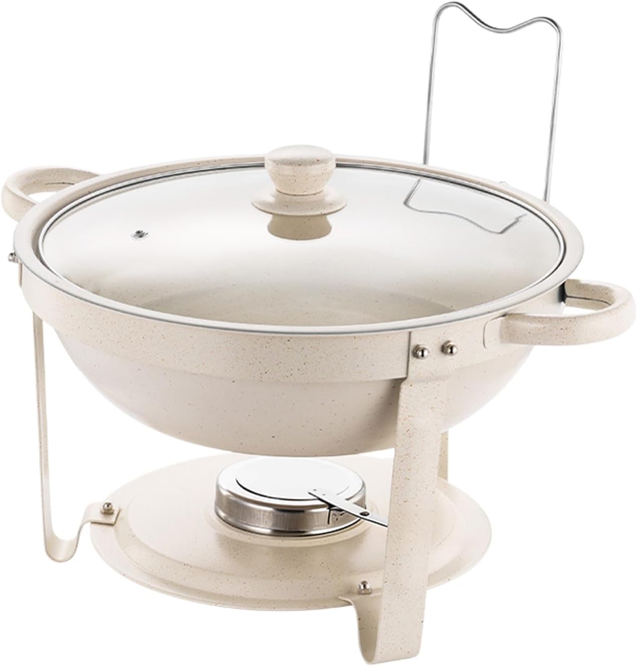 Chafing Dish Buffet Set | Party Dinner Plate with Clear Lid,White Chafing Dish | for Party Wedding Reception Holiday Thanksgiving Christmas New Year Easter Graduation