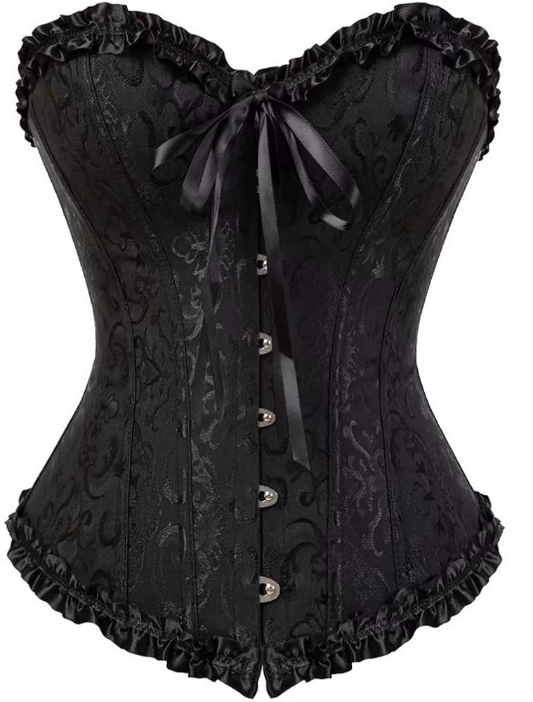 Amazon.com: SHYMMUO Women's Lacing Corset Top Satin Floral