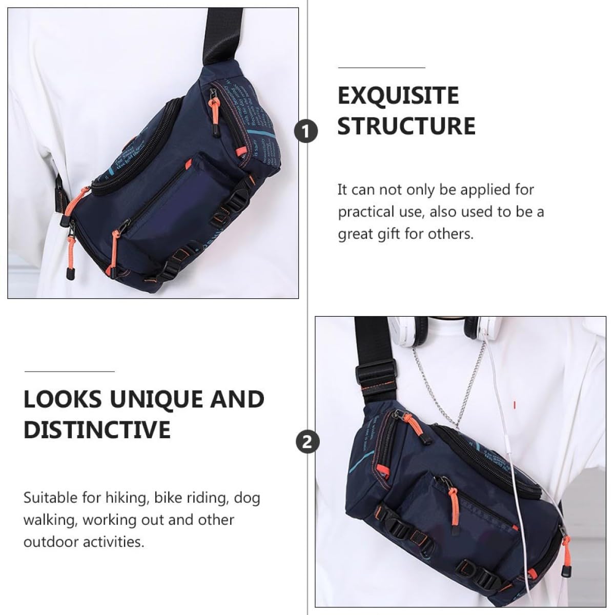 BESPORTBLE 1pezzi Marsupio Da Esterno Regolabile Cintura Marsupio Multifunzionale Resistente Per Sport Viaggi e Uso Quotidiano Capiente e Leggero