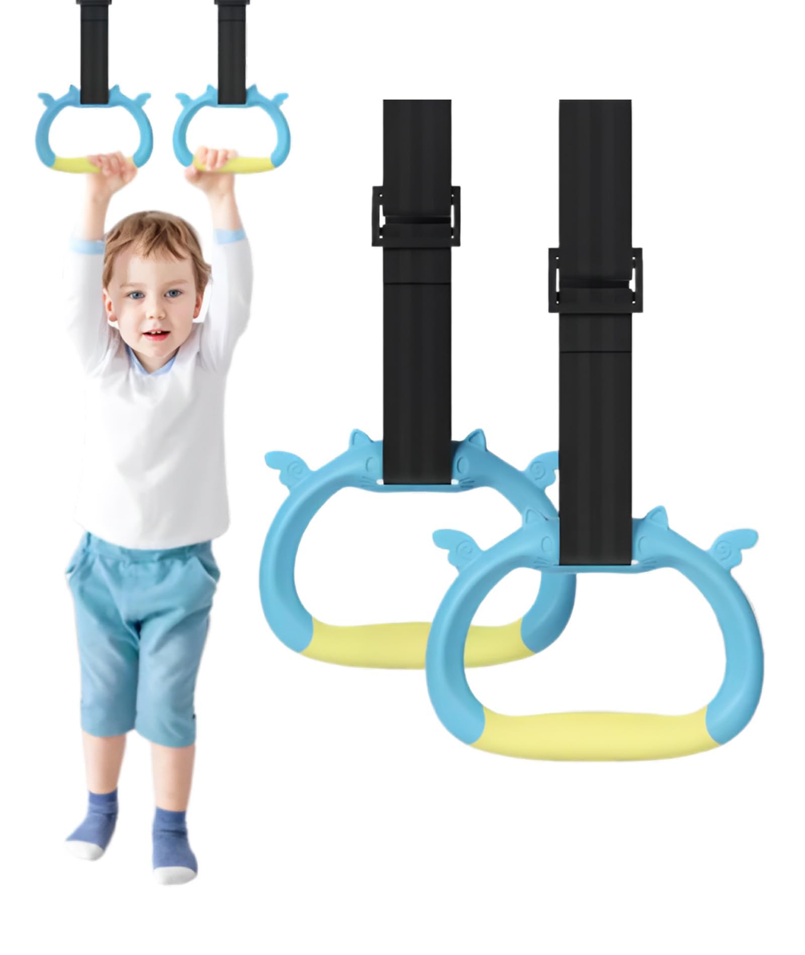 2 Pcs Gymnastic Rings, Gymnastics Rings Hanging Exercise Equipment Gymnastics Equipment Adjustable Gymnastic Ring Exercise Equipment for Home Fitness Equipment Suitable for Boys and Girls