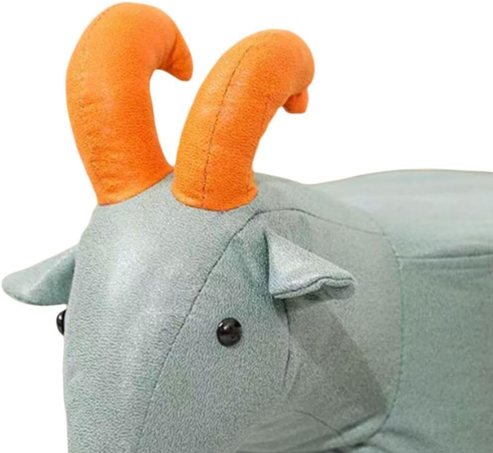 Portable Animal Footstool for Changing Shoes Room, Blue Sheep