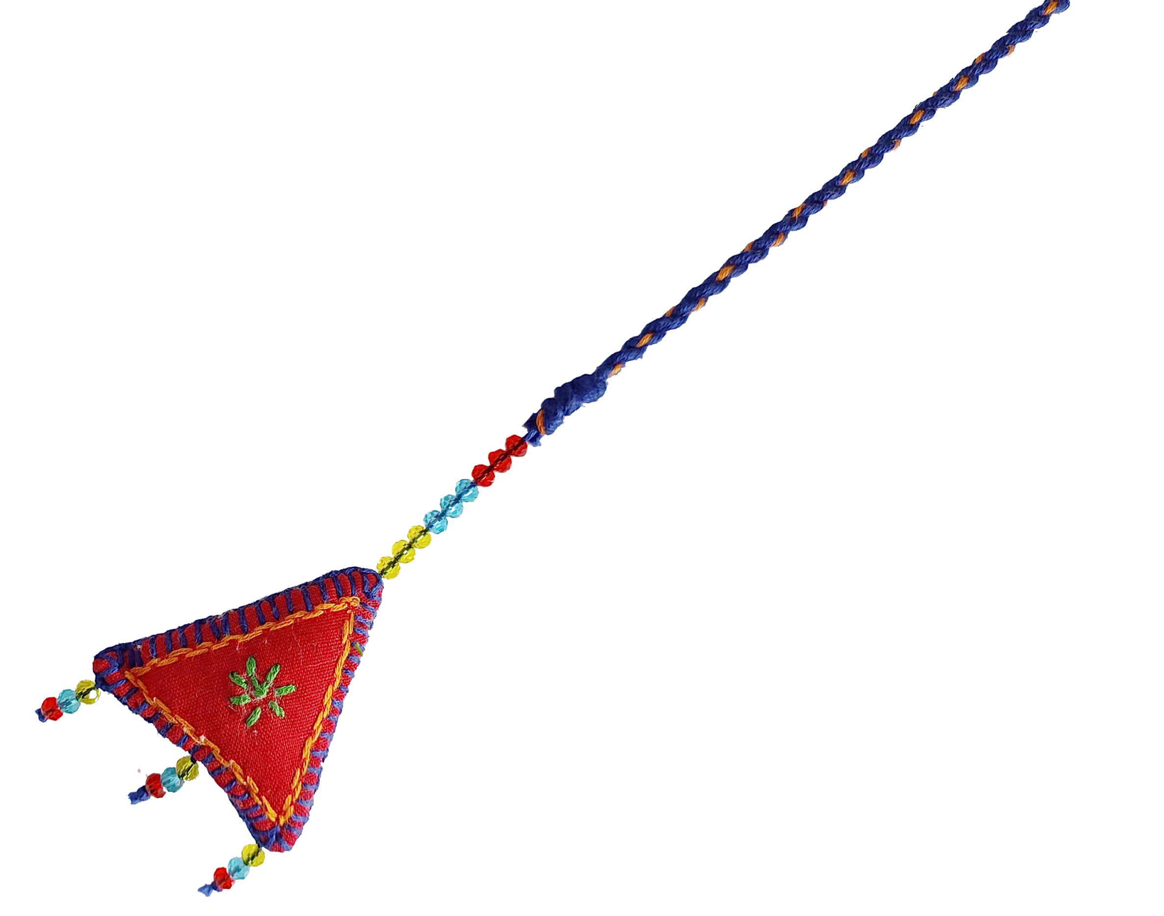 Bhabhi Handmade Rakhi - Triangle -Bro Square (Hazaribagh Handcrafted Textile Products Producer Company Limited- HHTPPCL_31)