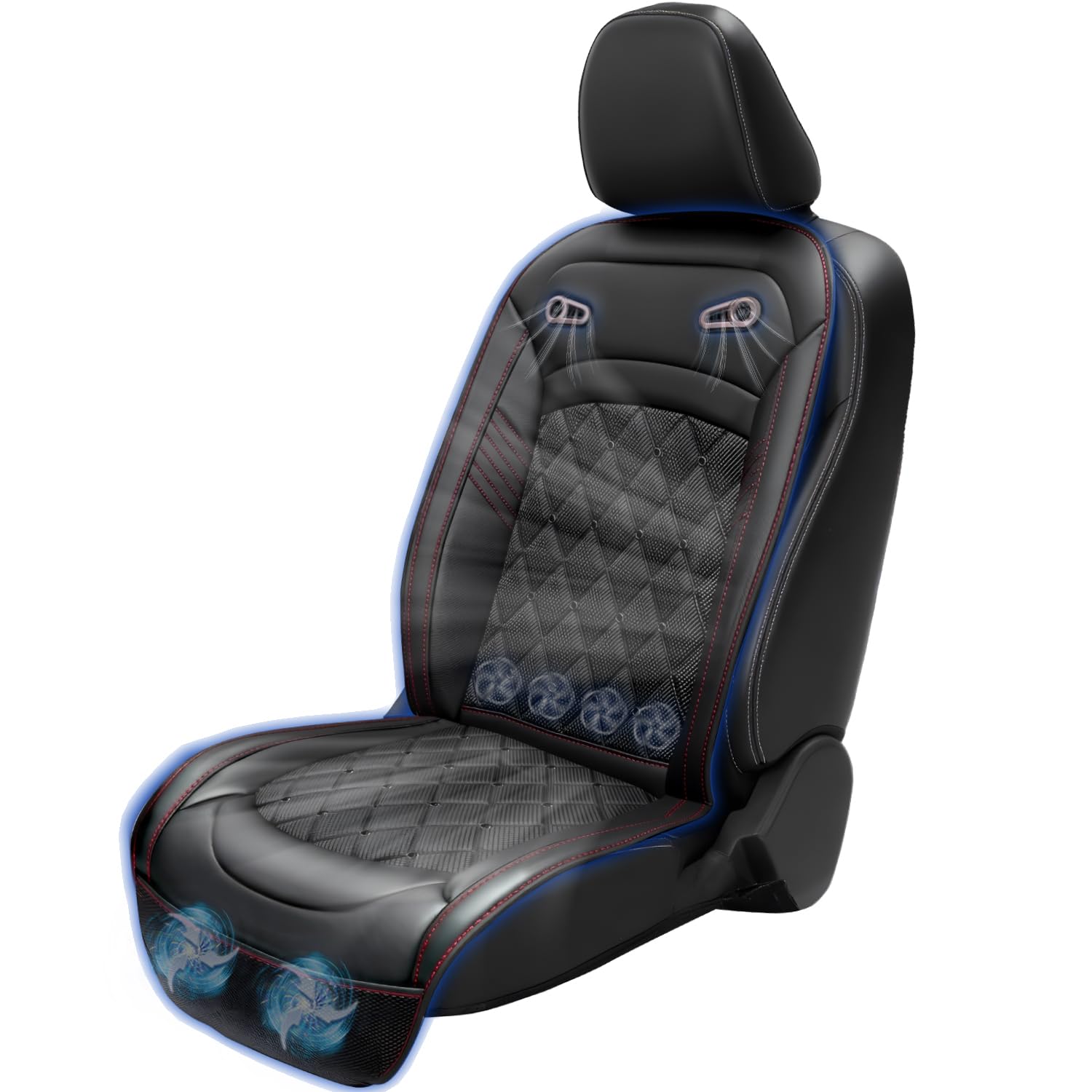 クールシート 車 シートクーラー【2025新型/12枚強力ファン搭載】 楽天市場】大型ファン搭載 クールシート 車 クールカーシート