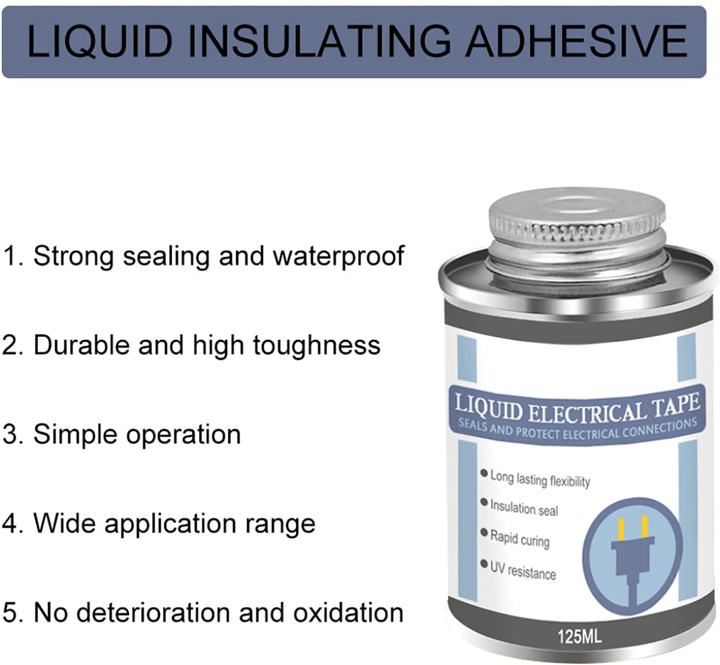 Rivestimento in gomma isolante liquido, colla isolante liquido nastro sigillante elettrico pasta di riparazione cavo dati impermeabile rivestimento isolante (nero)