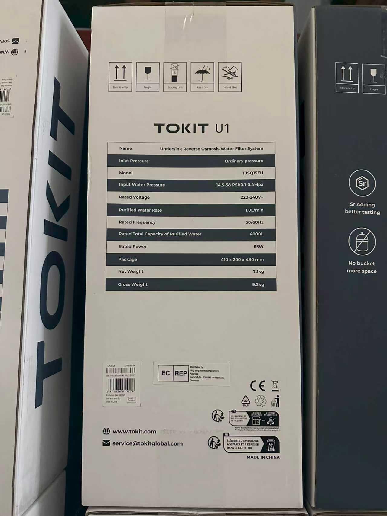 TOKIT Filtro De Agua De Ósmosis Inversa, RO Sistema De Filtración Mineral Bajo Fregadero, Calentador De Agua Instantáneo De 400 GPD, NSF/ANSI 58, 2:1 de Pureza al Drenaje, TDS (U1)