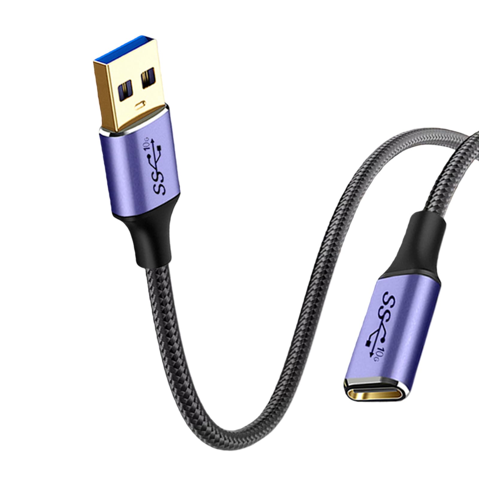 Maxtonser USB3.0 A Male to USB C Female Data Cable 10Gbps Fast Charging Sync Wire For Laptop Mouse U Disk Card Reader