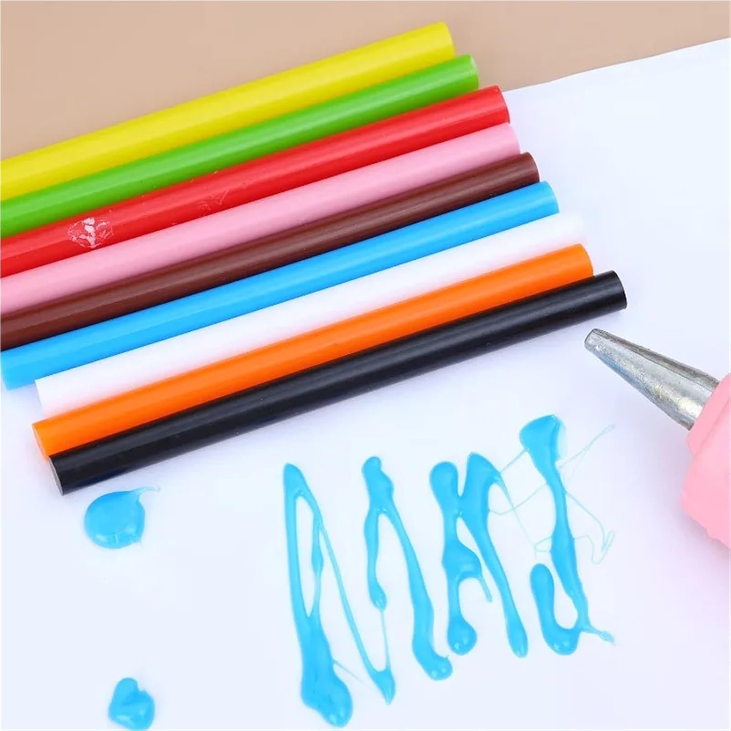 Hot Melt Glue Sticks 100pcs Colorful Hot Melt Glue Sticks DIY Craft Heat Pistol Stick Gun Car Dent Removal Repair Adhesive Rods