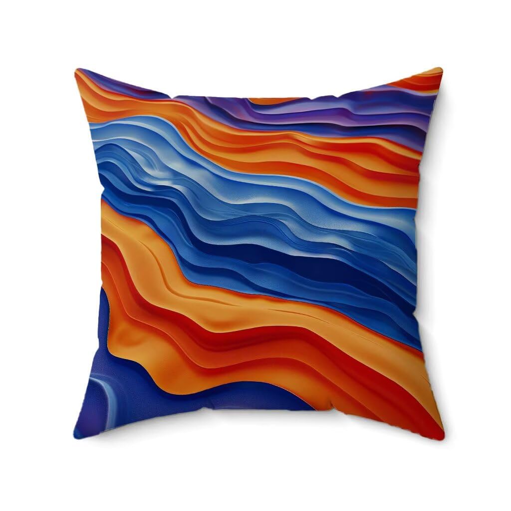 Poduszka outdoorowa 75 x 75 cm, zestaw 4 kolorowych poszewek na poduszki, abstrakcyjne, wodoodporne, miękkie, na sofę, HD, dwustronny nadruk, poduszka dekoracyjna do użytku na zewnątrz, do ogrodu, na