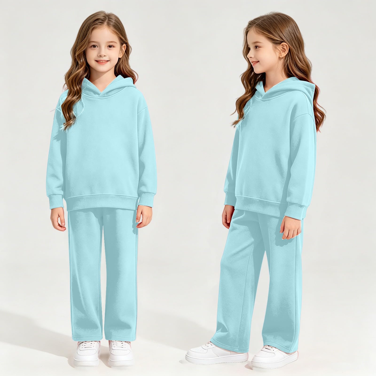 Conjunto de 2 piezas con capucha y pantalones deportivos para niñas