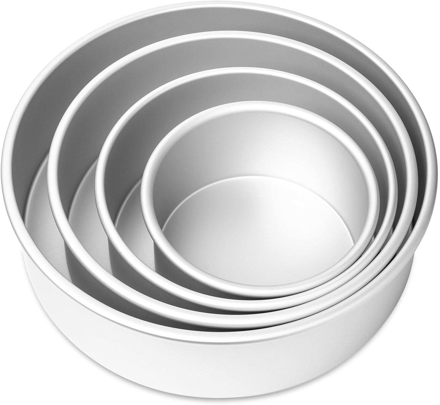 StateOJ 4Piece Round Cake Pan Set Includes 6", 8", 10" and