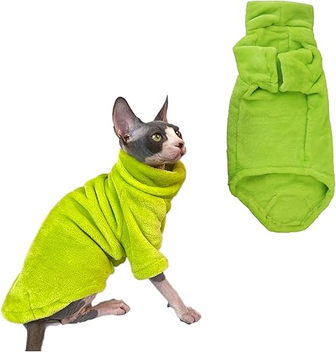 Miniatura 6 de Sphynx - Ropa para gatos sin pelo, transpirable, cálida, para gatos, color liso, para primavera, verano, otoño, linda ropa para gatos, chaleco,