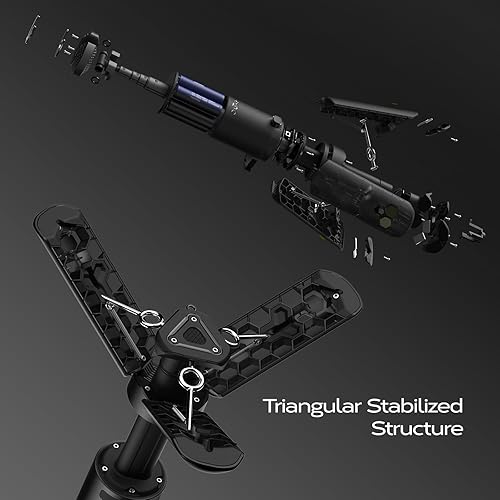 Miniatura 5 de Linterna de camping telescópica, linterna de camping magnética plegable con batería de 12000 mAh, linterna telescópica IPX6IPX7 impermeable, lámpara