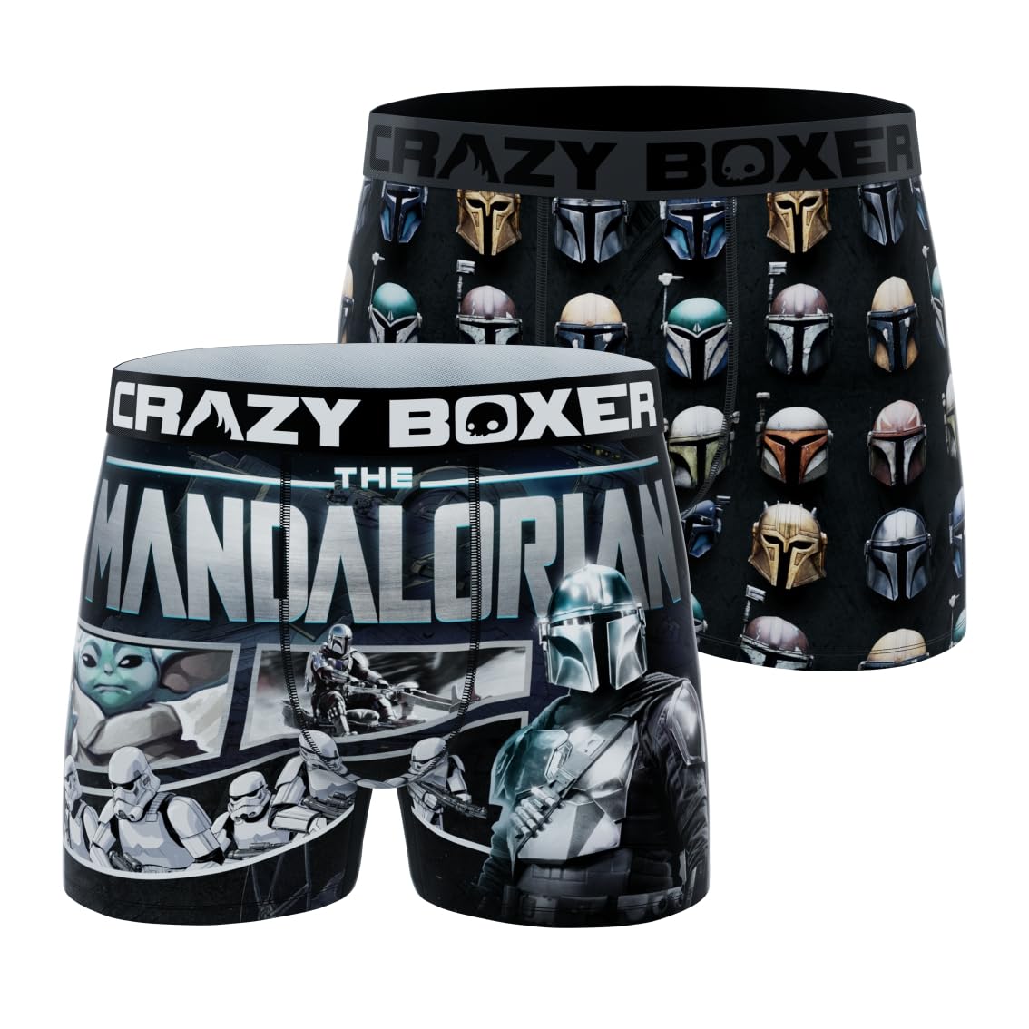 CRAZYBOXER Men's Underwear The Mandalorian Resistant Boxer Brief Original (2 PACK)
