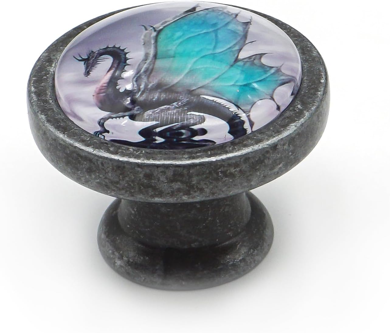 LBFEEL Fly Dragon Knobs Drawer Dresser Knobs Handmade Cupboard Pulls Handle Cabinet Knob Hardware (Antique Silver)