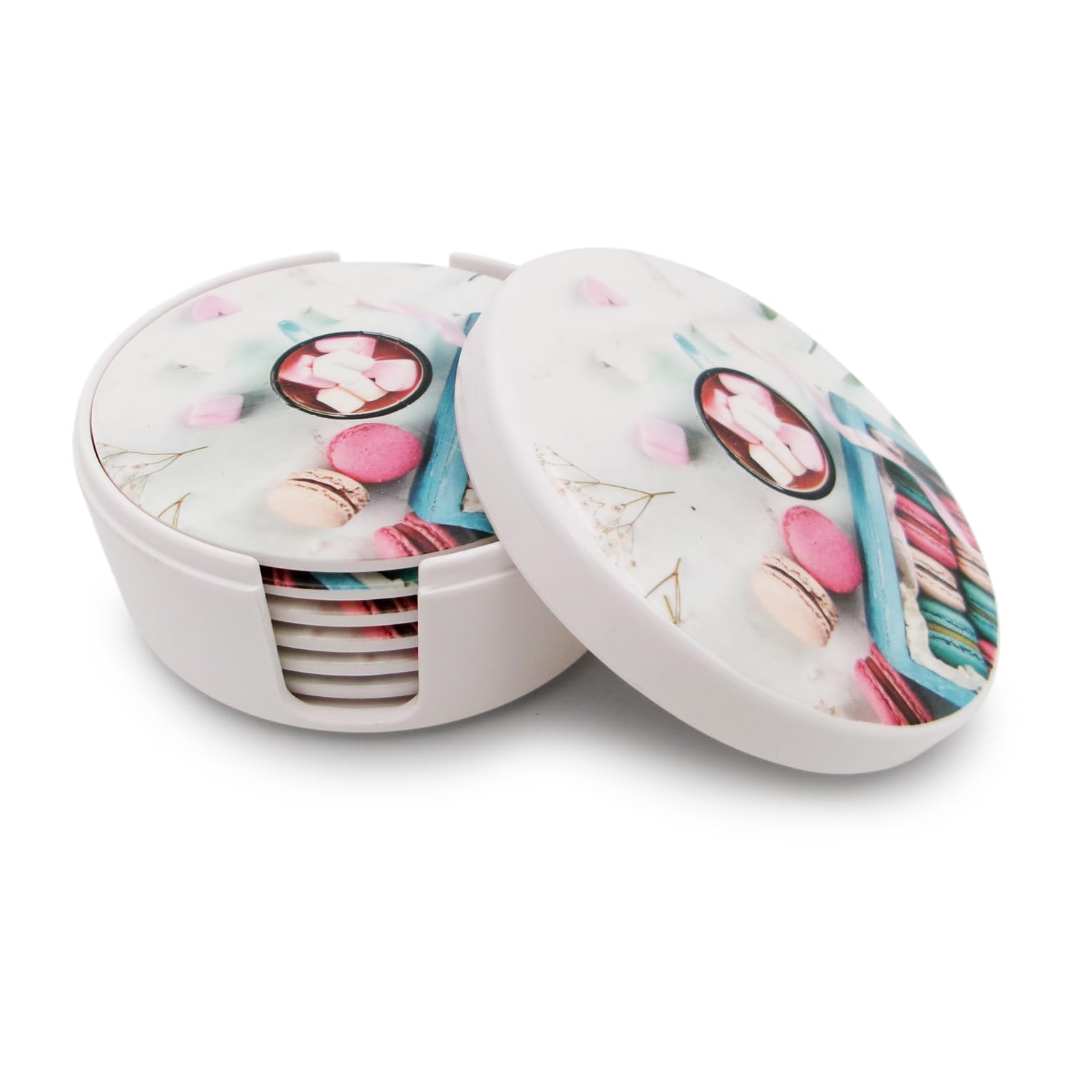 Superware | Food Grade Melamine | Coaster Set – Lavender Tea On White (8 Pcs.) | Serveware, Tableware, Stain Free, Glazed Finish — Amazon image 19