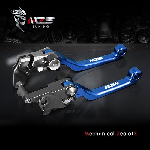 Miniatura 5 de MZS Palancas de freno de embrague para motocross, pivote ajustable CNC azul compatible con YZ125 YZ250 15-23  YZ250F YZ426F YZ450F 09-23  YZ125X