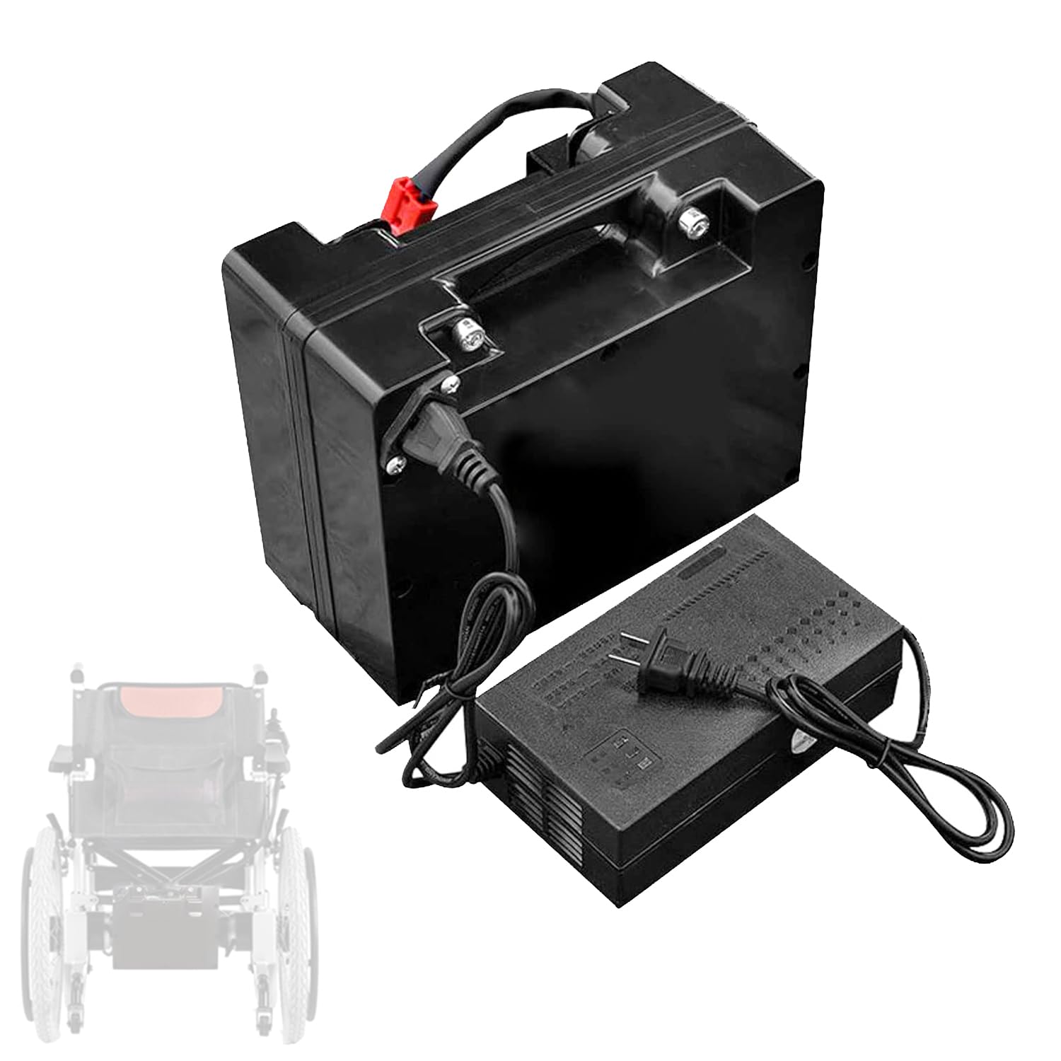 Paquete de baterías de Litio 24V Batería para Silla de Ruedas eléctrica 24 voltios Batería Recargable de Iones de Litio Baterías Repuesto de Plomo ácido con Cargador y BMS