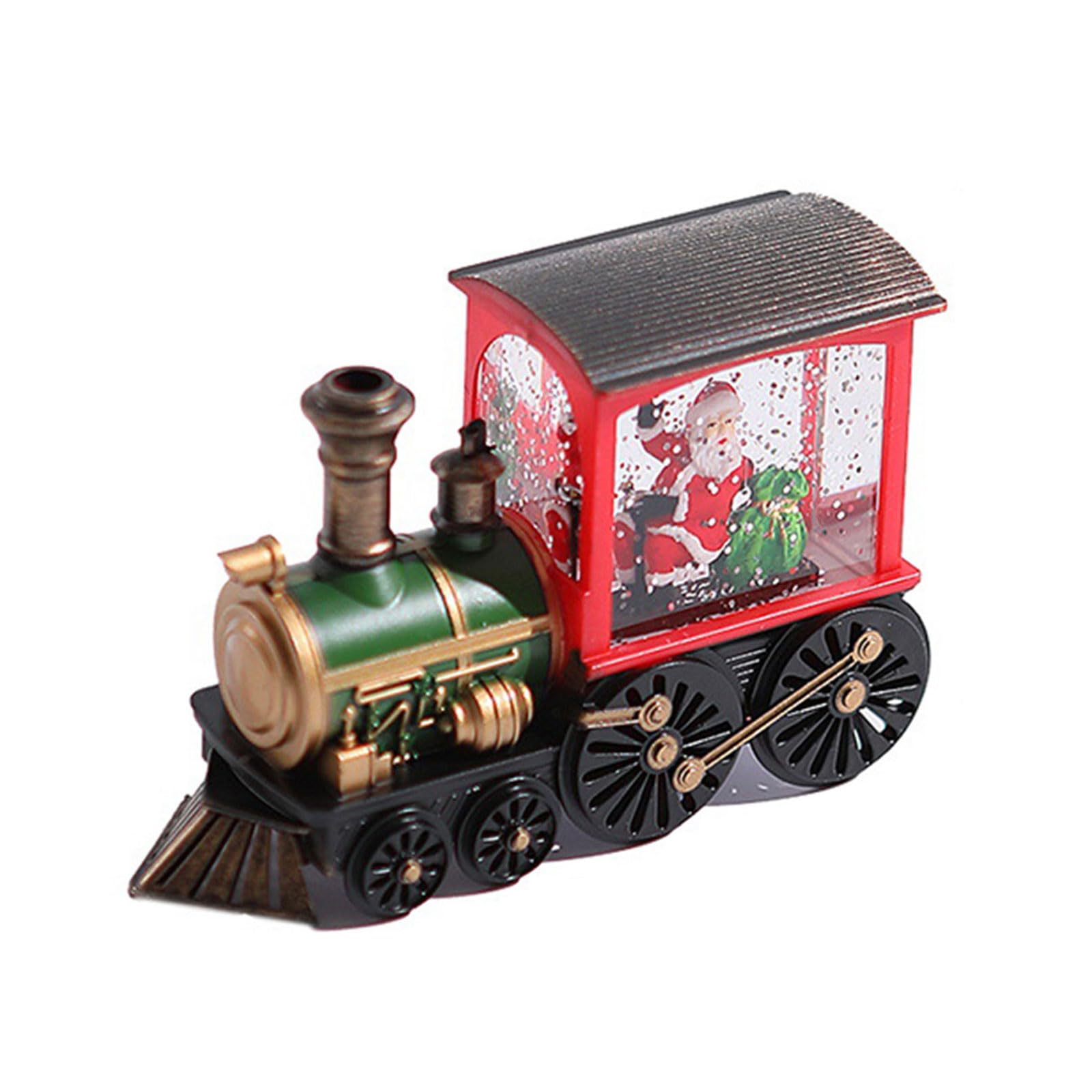 Tsophreniq Festival Santa on a Train Ornament Delicate Santa Snowman Train Decoration Suitable for Gift Give Occasion Festival Home Decors