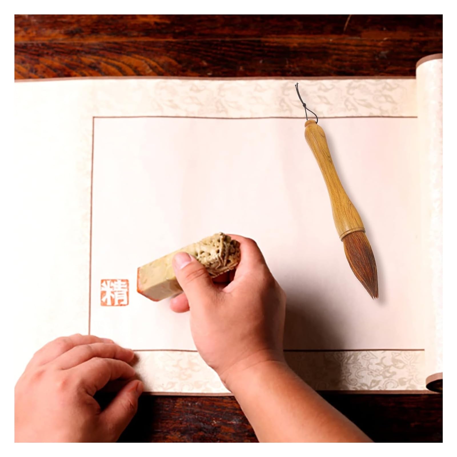 Set di pennelli for inchiostro for pittura cinese - Strumenti artistici for la scrittura a mano for calligrafia e disegno - Pennelli grandi fuzzy for scrivere distici e progetti artistici