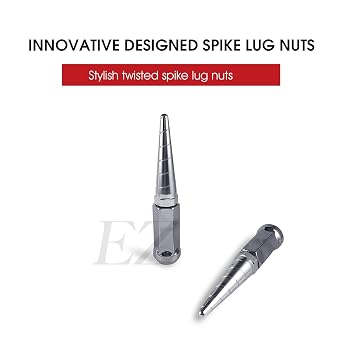 32 Twisted Spike Lug Nuts Installation Kit 14x1.5 Chrome