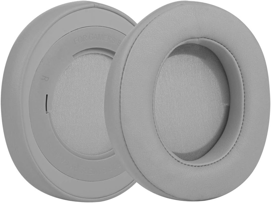 Geekria QuickFit Replacement Ear Pads for Razer Kraken Pro V2, Kraken 7.1 V2, Stormtrooper/Pewdiepie Edition Headphones Earpads, Headset Ear Cushion Repair Parts (Grey)