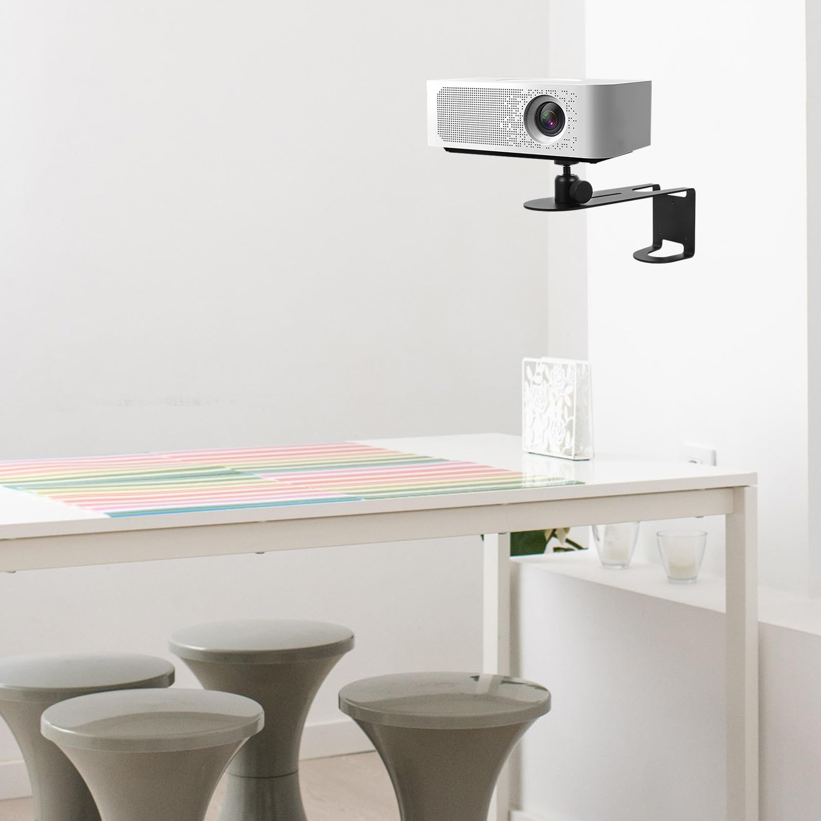 Wandhalterung und Stahl Installation Kaltgewalztem mit Einfacher Verstellbare Kleiner aus Elegantem Design für Projektor für Vielseitige Projektoraufhängung