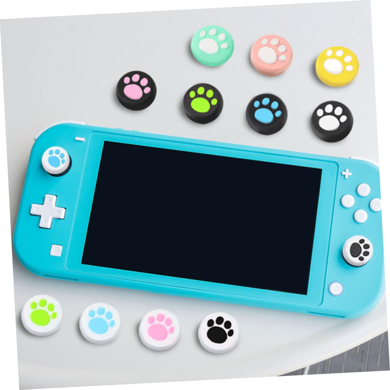 Yardenfun Lot De 16 Capuchons De PoignéE De Joystick En Silicone Motif Patte AntidéRapants Pour Manette Protection Confortable Et Facile À Installer