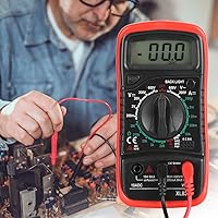 Vista 5 de Xl830l multímetro digital de mano Xl830l, multímetro Xl830l con pantalla LCD y sobrecarga de retroiluminación (XL830L rojo)