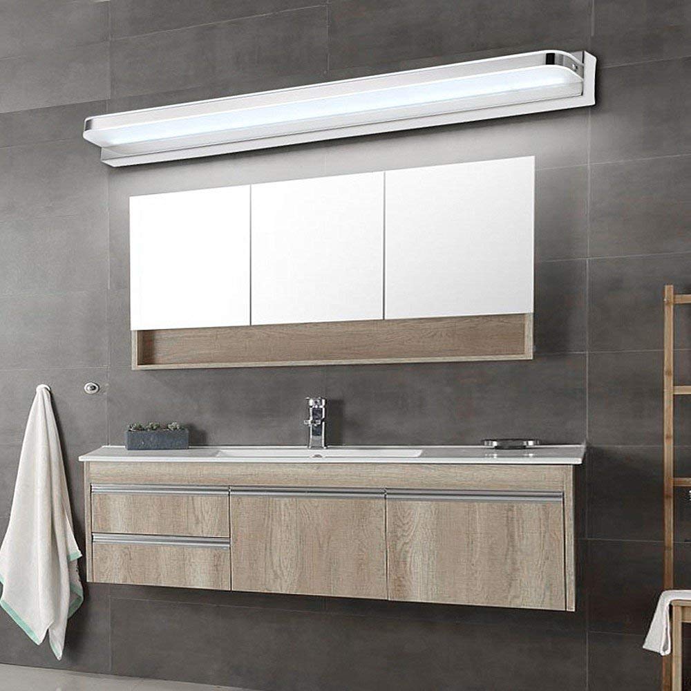 Espejo lámpara de Rayo LED a prueba de agua antivaho lámpara de Espejo Lámpara de pared de baño Europea Simple moderno Espejo a armario Luces para baño dormitorio Hotel 12W-72-blanco