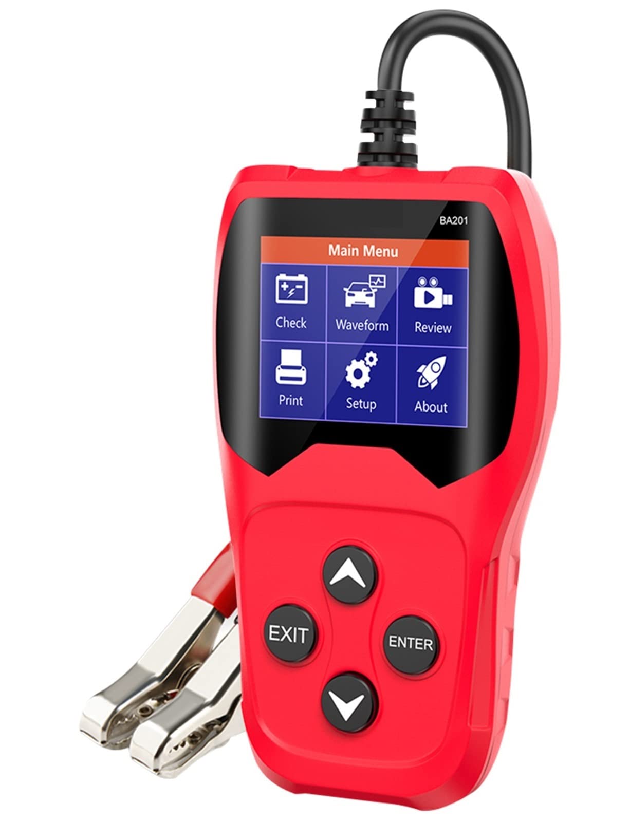 Tester Batteria, BA201. Tester della batteria for 1 2V 2000 cca. Carica tester Automotive Tensione di caricamento del tester del tester e strumento di ricarica Strumento del(A)