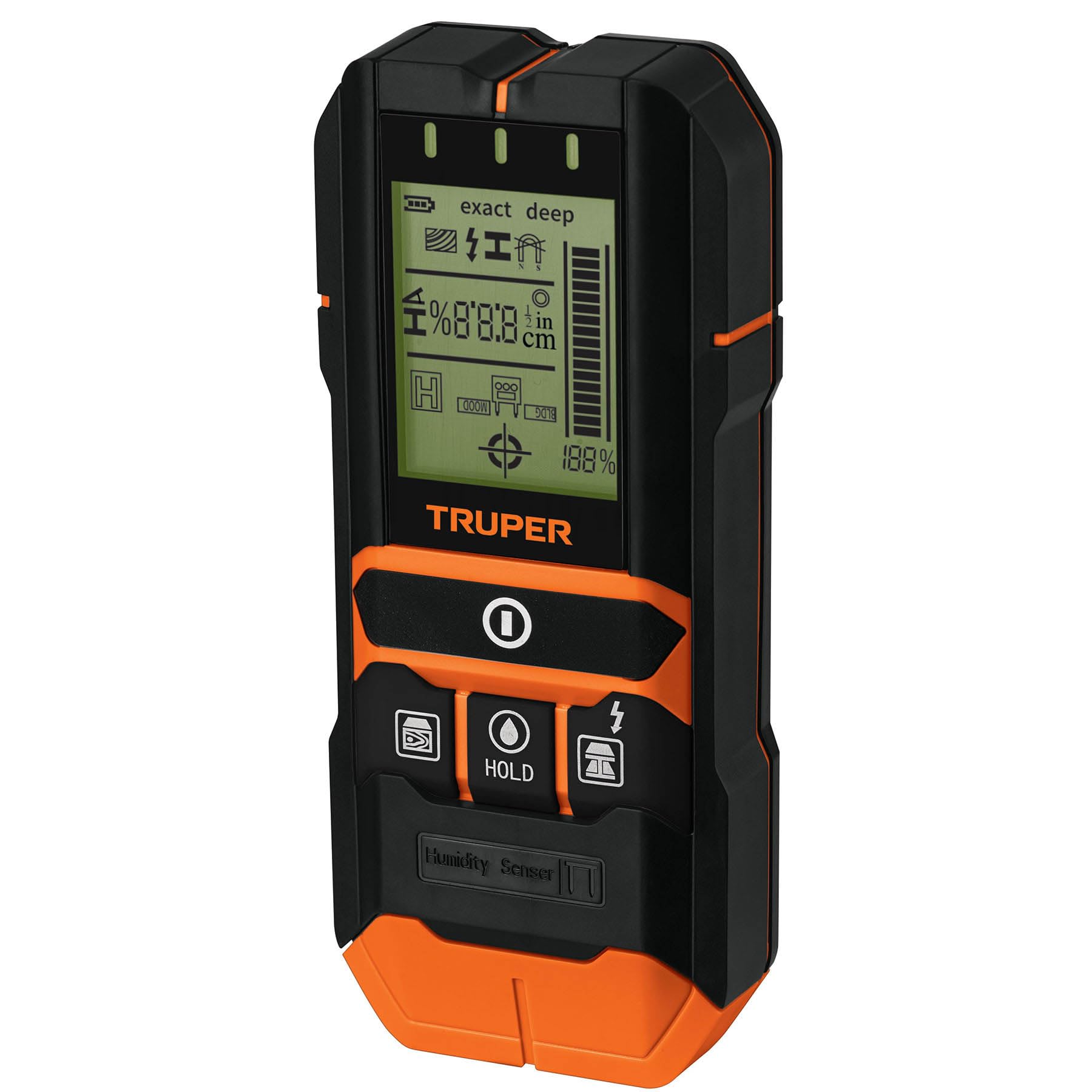 Truper DEMA-12, Detector de materiales detrás de muros profundidad máxima 12 cm