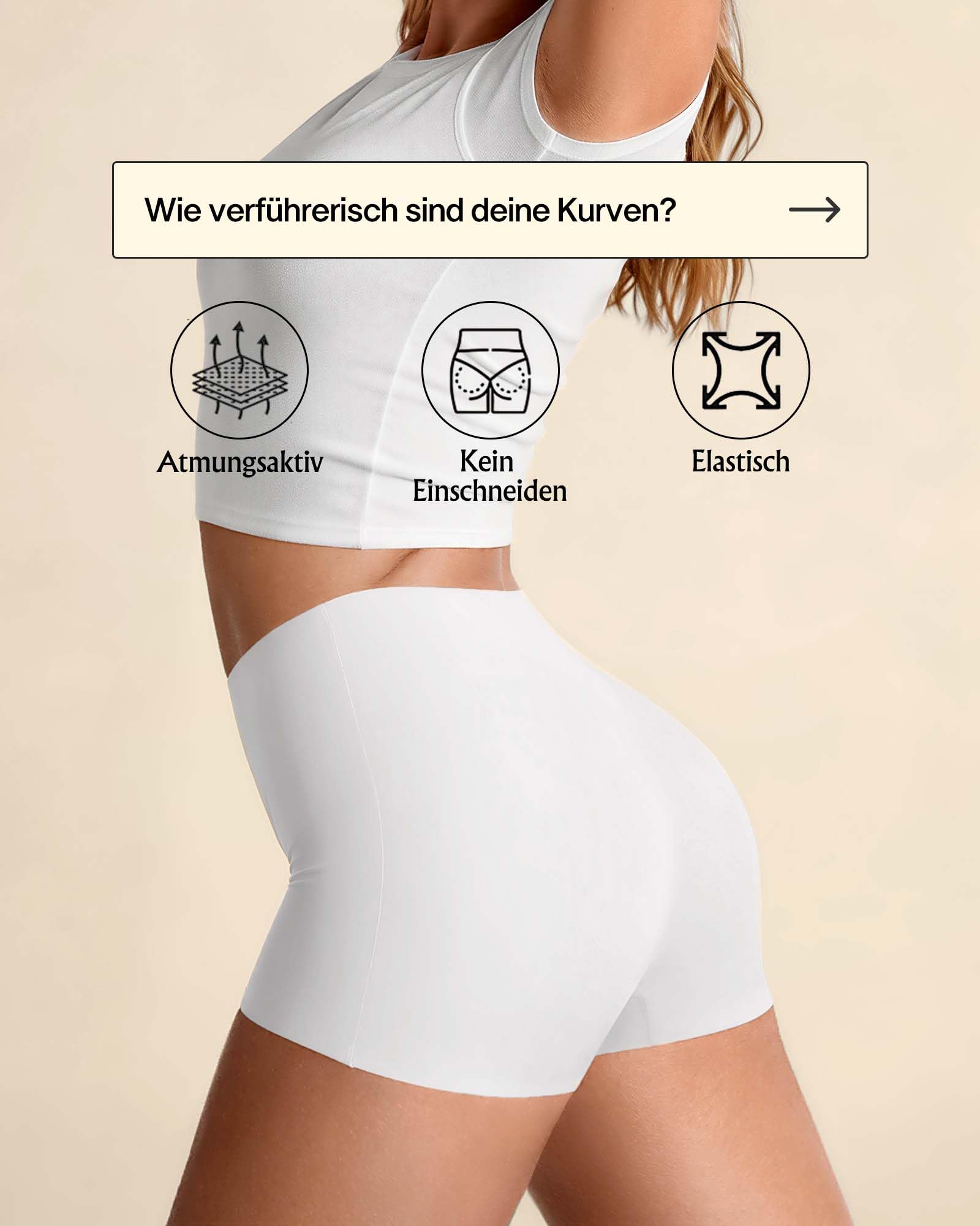 SHARICCA Boxershorts Damen Nahtlos Weich Unterhosen Damen Hohe Taille Radlerhose Hotpants Unterwäsche Boxershorts Seamless Mehrpack XS-XXL