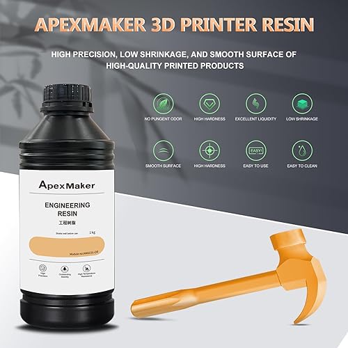 Miniatura 10 de Resina de impresora 3D, resina de fotopolímero, alta precisión, bajo olor, curado rápido para impresoras 3D LCD DLP SLA, tecnología de curado UV de