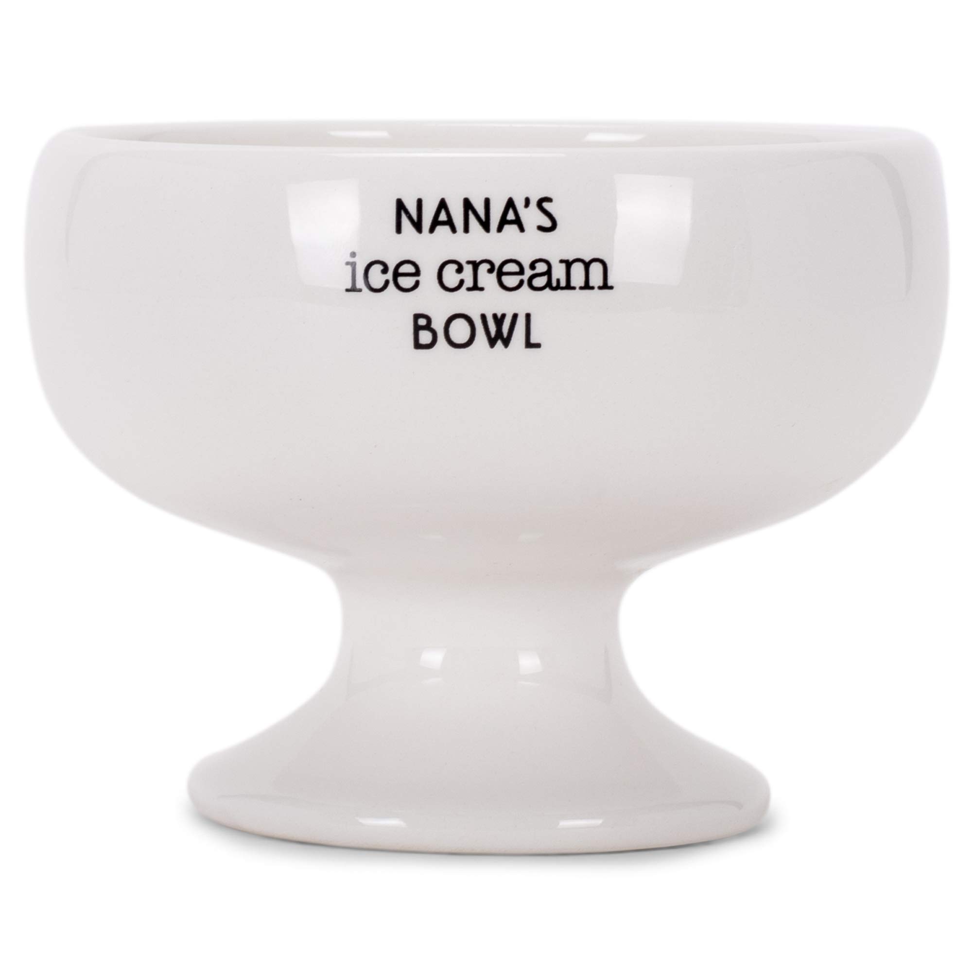 47th & Main Glossy White Ice Cream Bowl, 1-Count, Nanas