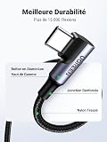 UGREEN Zapix Câble USB C Coudé 100W 5A 90 Degrés Charge Rapide - 5