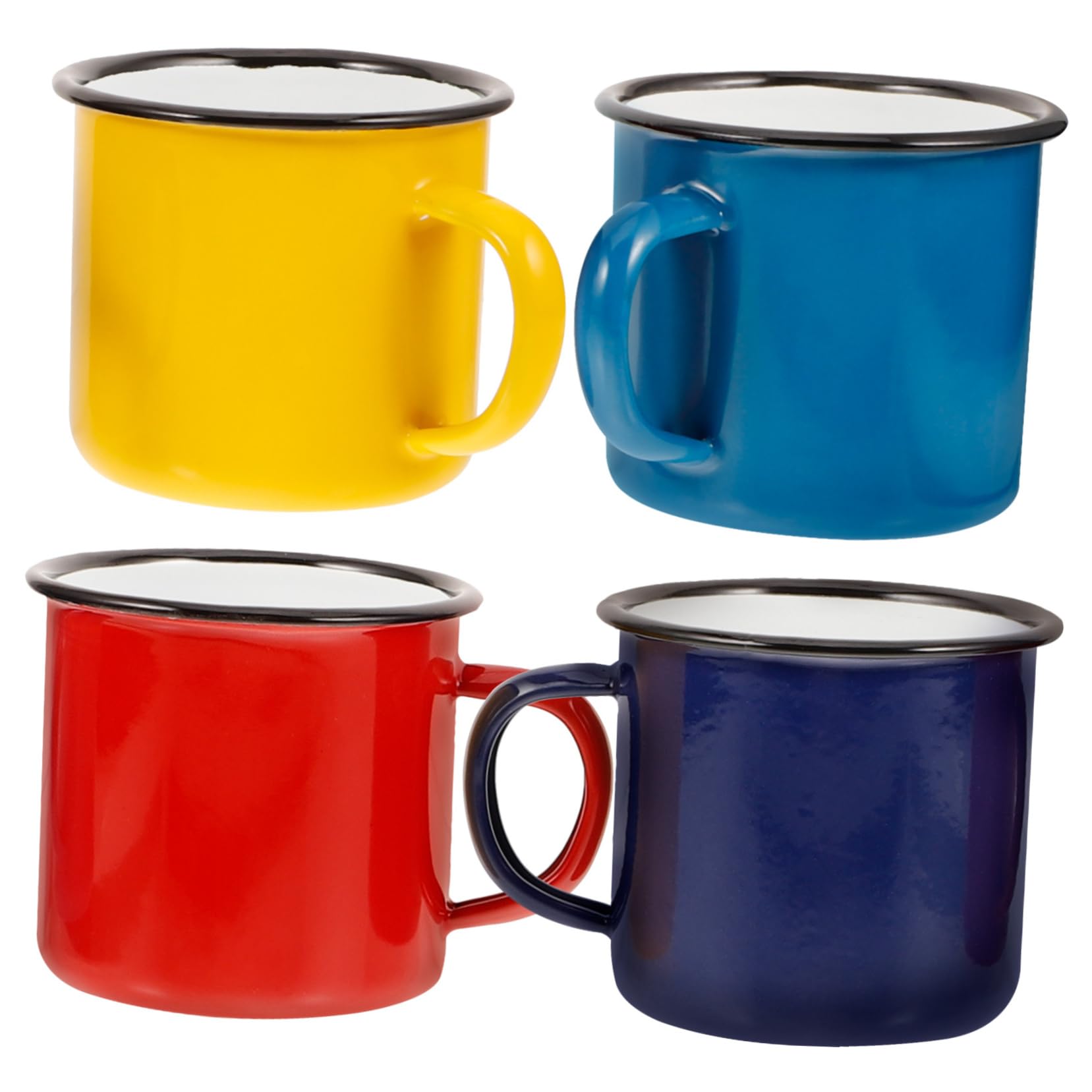 TOYANDONA 4stücke Emaillebecher Retro Campingbecher Wassergläser Kaffeetassen für Outdoor und Haushalt